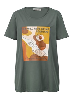 Shirt met modieuze print voor