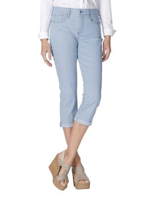 Capri-jeans met omslag aan de pijpzoom