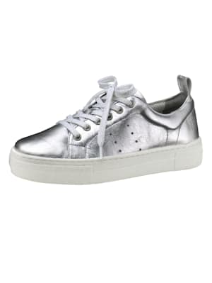 Sneakers i trendig metallic-look