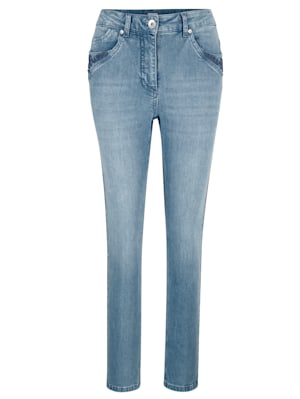 Jeans mit Kordeldekoration
