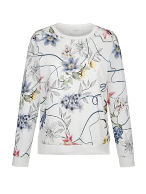 Sweatshirt mit floralem Druckdessin