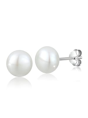 Ohrringe Perlen Süßwasserzuchtperle Elegant Basic Silber