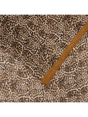 Softer Plissee-Schal aus recyceltem Polyester mit Leo-Print
