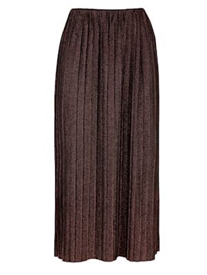 Pleated skirt with shimmering thread