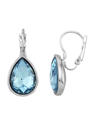 Boucles d'oreilles à pierres en verre bleues