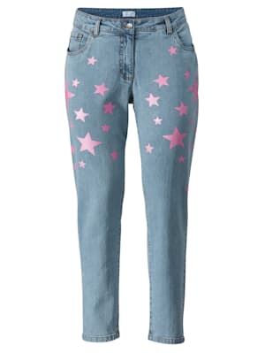 Jeans med glittrande stjärnor