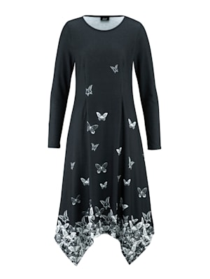 Jersey jurk met vlinderprint