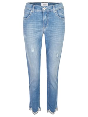 5-Pocket-Jeans 'Ornella Bloom' mit Logo-Applikation