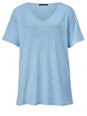 T-shirt en lin mélangé, léger et confortable
