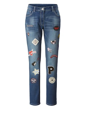 Slim Fit Jeans mit Patches