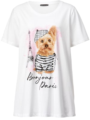T-shirt avec adorable motif de chien