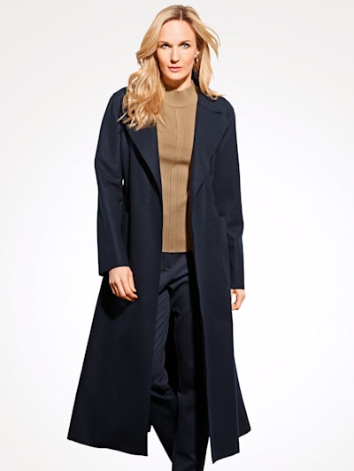 manteau en laine noir long femme