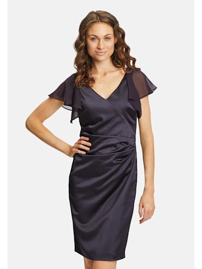 Bandeau-Kleid lila Alba Moda Damen Kleidung Kleider Trägerlose Kleider 