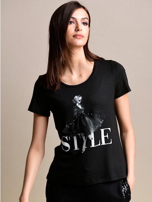 Shirt im exklusiven Dessin von Alba Moda
