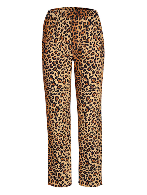 Pantalon à motif léopard