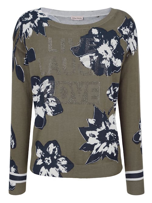 Pullover mit Blumenmuster