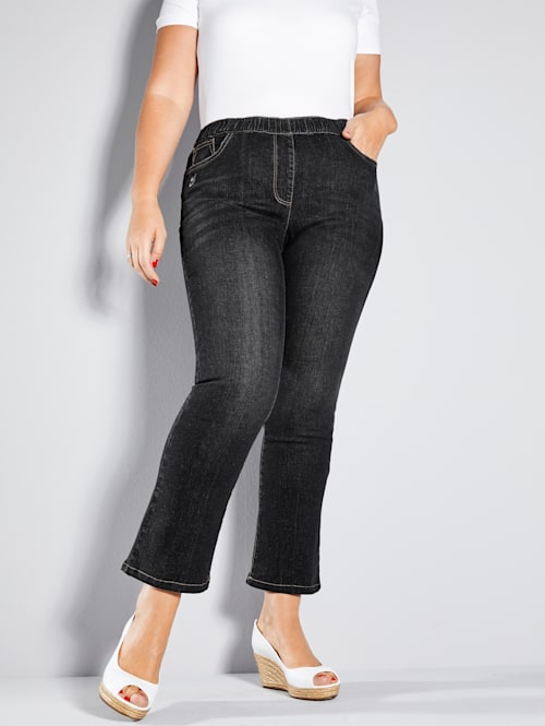 Jeans i ankelkort bootcutmodell