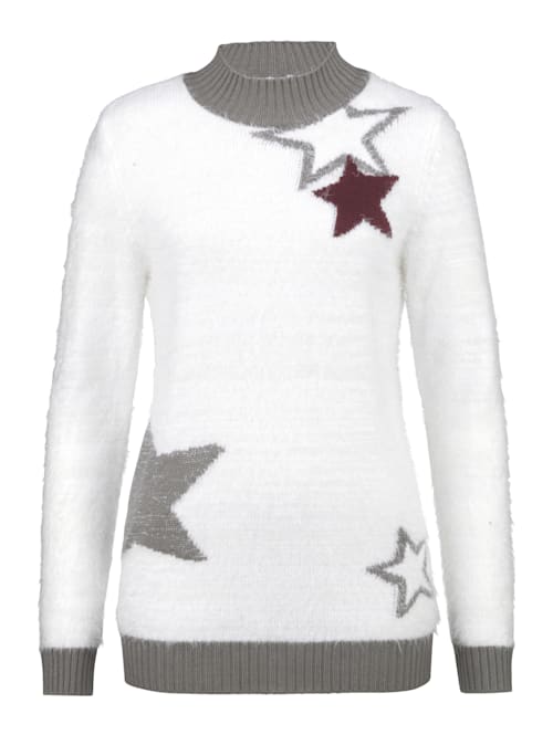 Pullover mit Sterne-Strickmuster