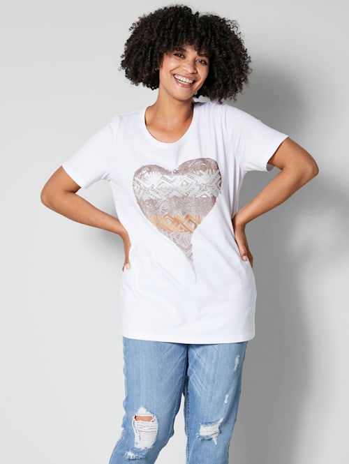 Shirt mit Ethno-Herzmotiv