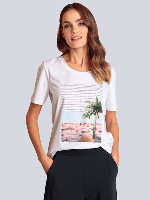T-Shirt mit schönem Palmendruck