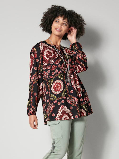 Bluse mit Ethno-Muster