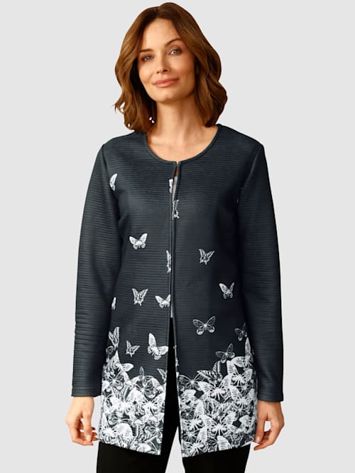 Shirtjacke mit Schmetterlingsdruck