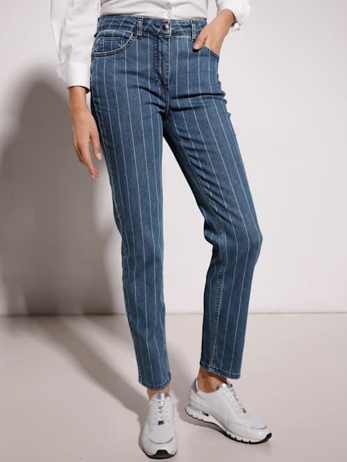Jeans med randigt mönster