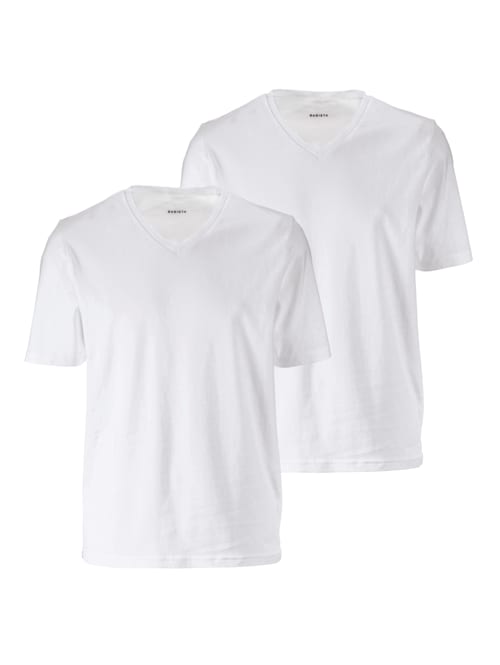 T-shirts per 2 stuks met V-hals
