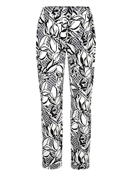 Pantalon à imprimé floral