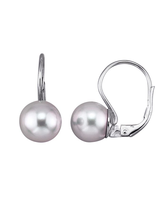Diemer Perle Ohrringe mit Akoya-Zuchtperlen, Grau