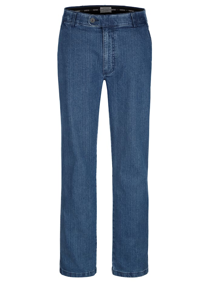 Roger Kent Jeans met comfortabele, elastische band binnenin, Blue stone