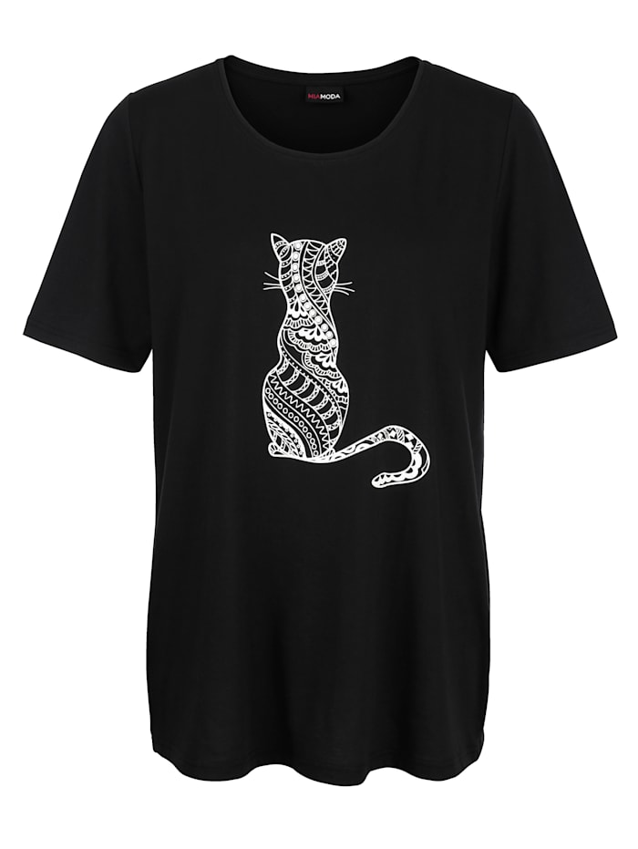 Shirt mit Katzenmotiv
