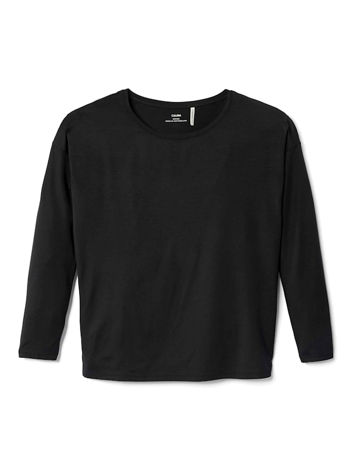 Calida Langarm-Shirt Ökotex zertifiziert, schwarz