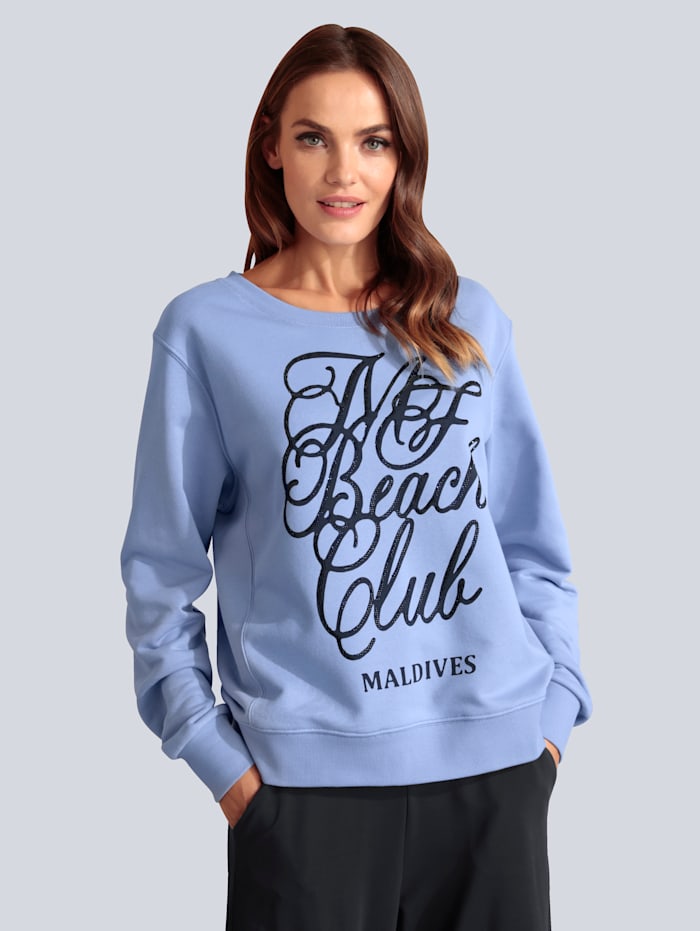 MARGITTES Sweatshirt in modischer Farbe, Hellblau