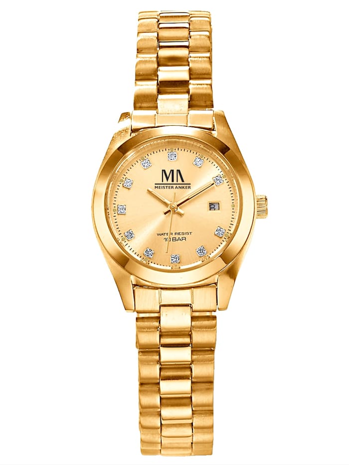 Meister Anker Quartz hodinky, Farba žltého zlata