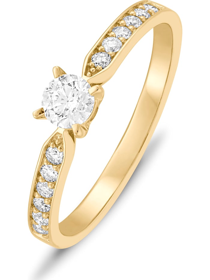 CHRIST Diamonds Damen-Damenring 1 Diamant, gelbgold