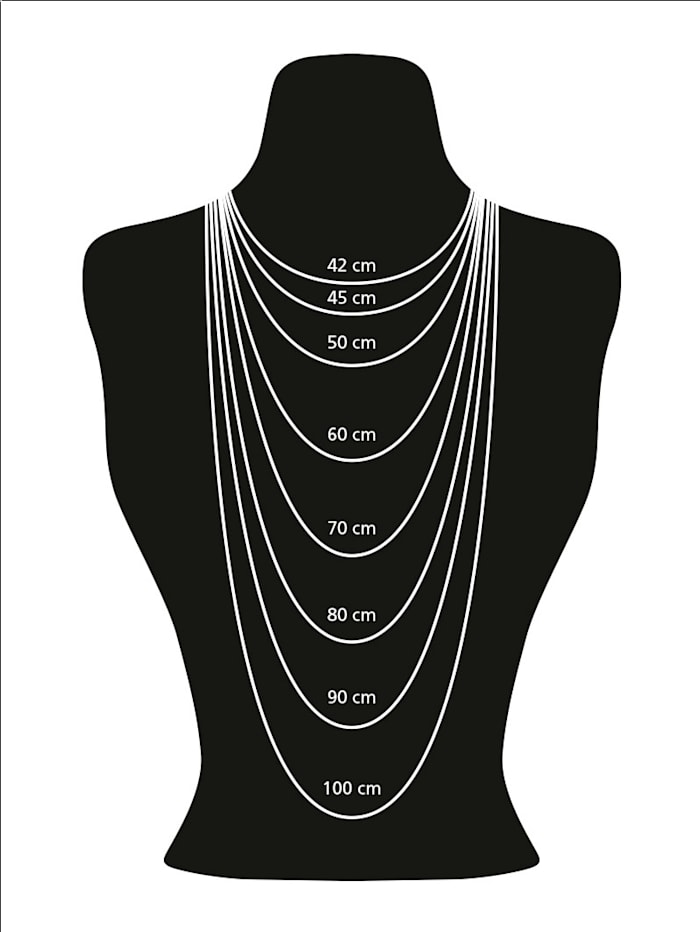 Halskette mit 5 Saphiren