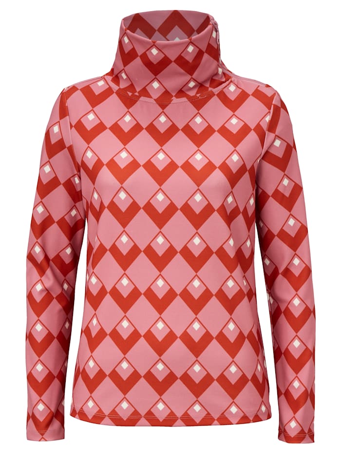 REKEN MAAR Sweatshirt met tulpkraag, Multicolor