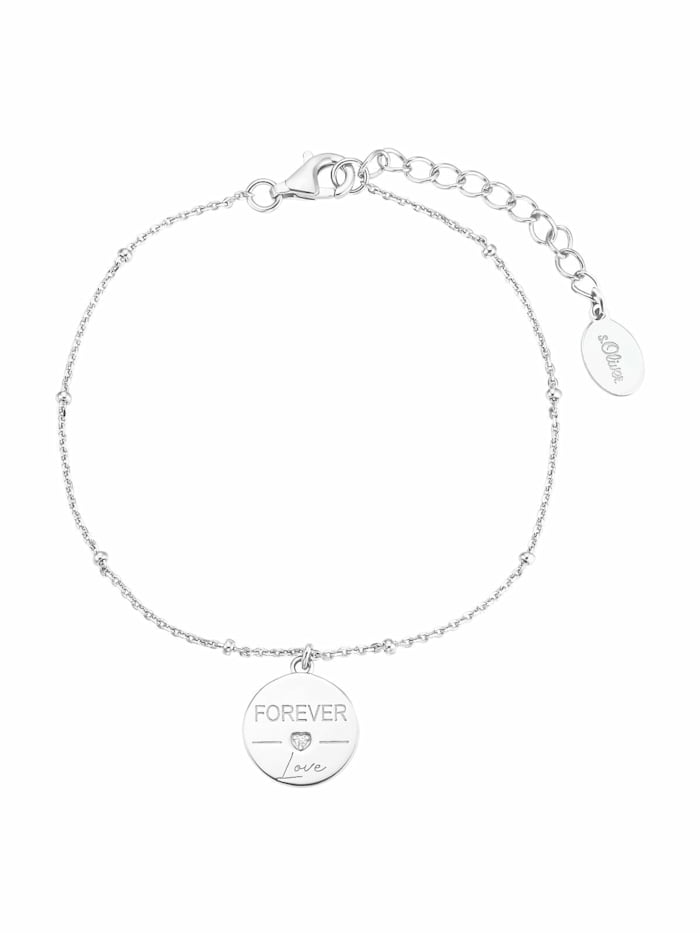 s.Oliver Armband Armband für Damen, 925 Sterling Silber | "Forever Love", Silber