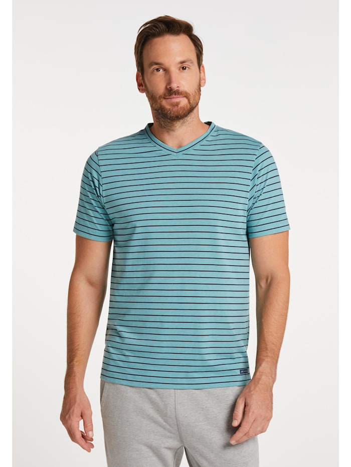JOY sportswear T-Shirt JANOSCH, lake green stripes