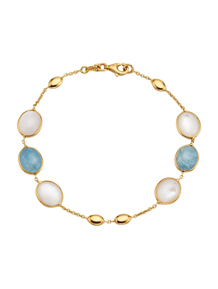 Amara Pierres colorées Bracelet avec aigue-marine, Bleu