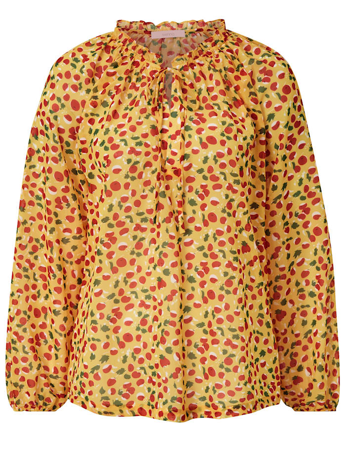 SIENNA Chiffon-Bluse mit Kirsch-Print, Multicolor