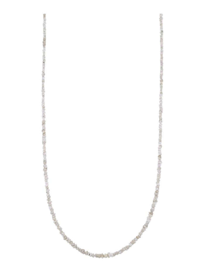 KLiNGEL Halskette aus Rohdiamant in SIlber 925, Weiß