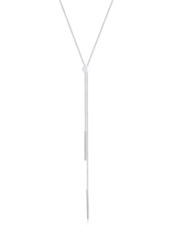 Elli Halskette Y-Kette Geo Stab Minimal 925 Silber, Silber