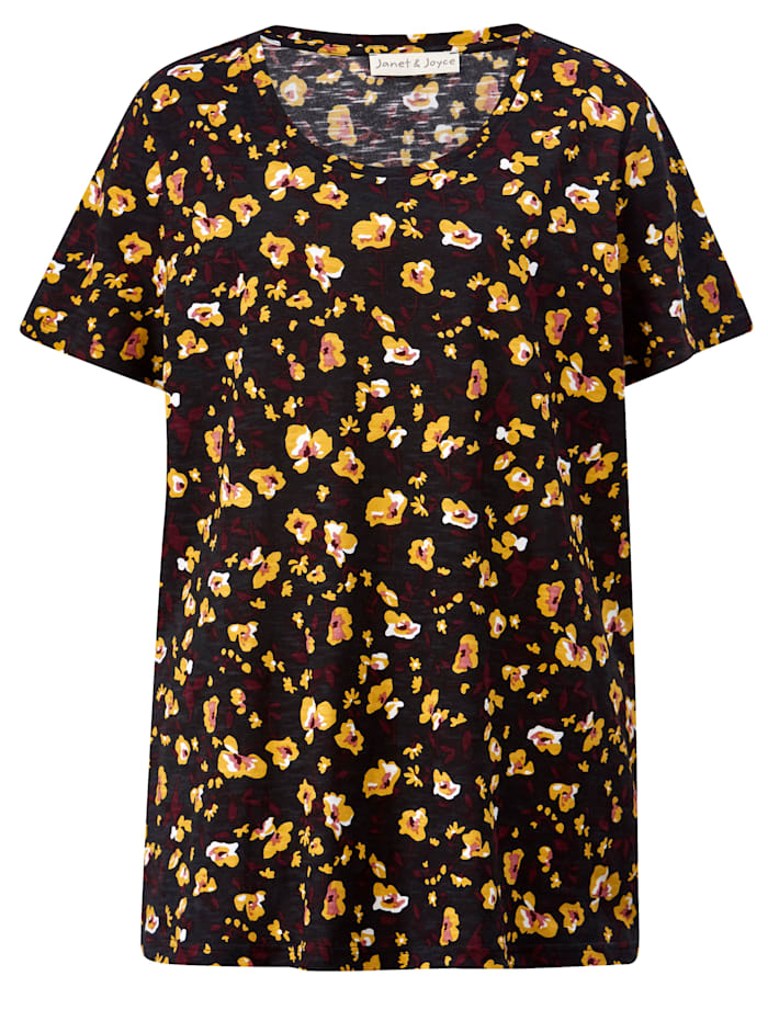 Moda Koszulki T-shirty Janet & Joyce T-shirt Wz\u00f3r w kwiaty W stylu casual 