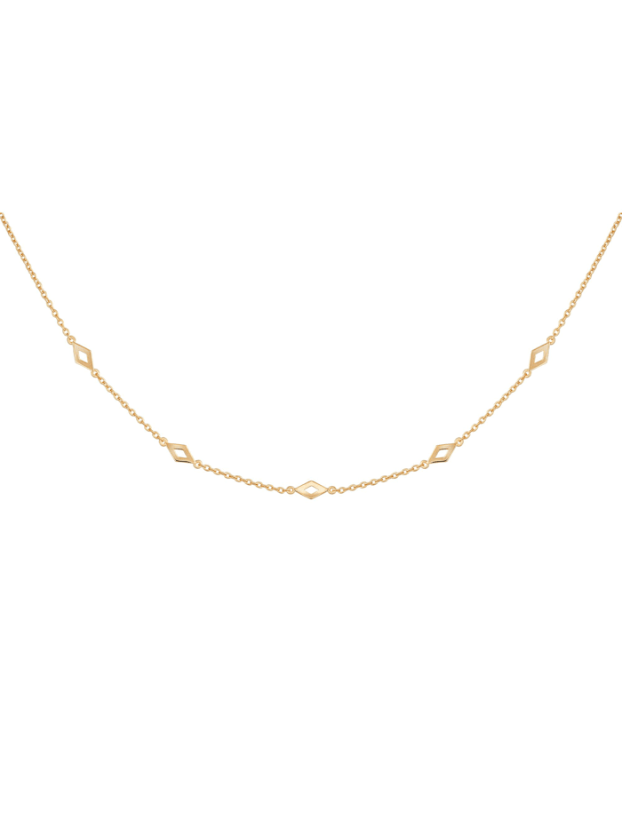 CAI Halskette Choker 925/- Sterling Silber 32+5cm Glänzend, gelb