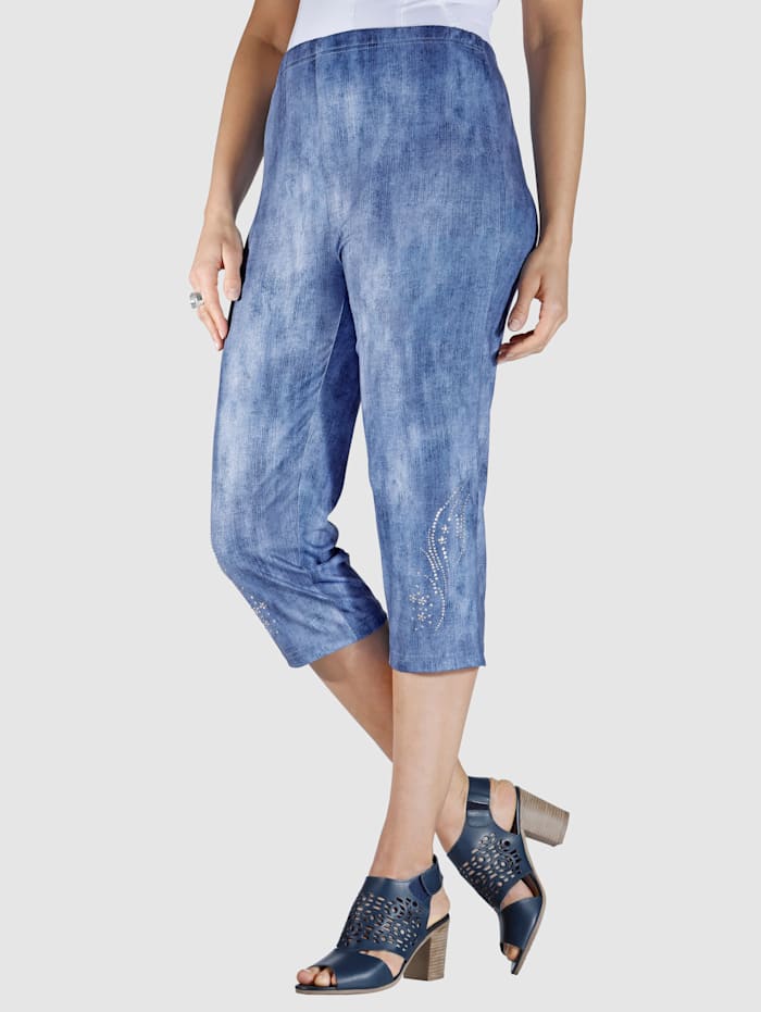 m. collection Corsaire d'aspect jean tendance, Bleu