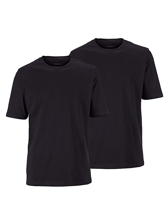 BABISTA T-shirts per 2 stuks met ronde hals, Zwart