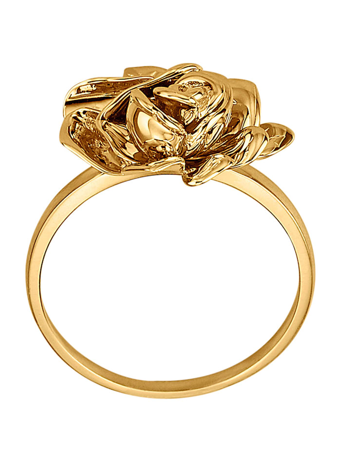 Rosen-Ring in Gelbgold 750