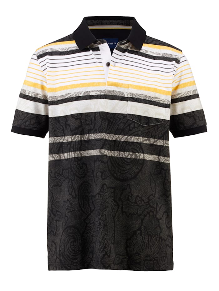 BABISTA Poloshirt met optimaal comfort, Zwart/Grijs/Wit
